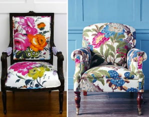 Floral patterns have had a bit of a bad wrap being seen as outdated and old fashion, but with these combination of bright colors highlights by their crisp background they make for a great conversation starter in any room.