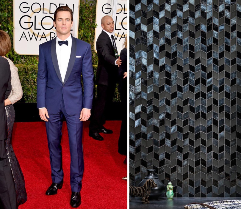 Matt Bomer is the epitome of dapper in his Ralph Lauren Black Label suit. We dreamed he'd deck his space out in this custom blend Perspectives pattern (using colors Shadow Irid, Shadow Matte and Black Non-Irid)